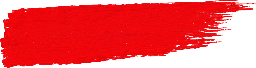 Red Paint Stroke on White Background 